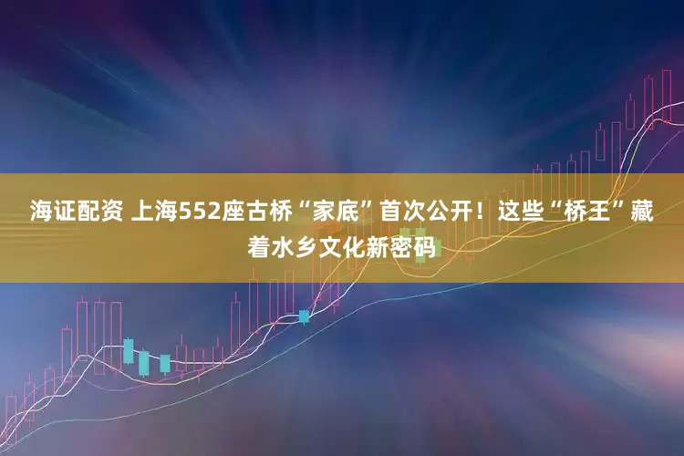 海证配资 上海552座古桥“家底”首次公开！这些“桥王”藏着水乡文化新密码